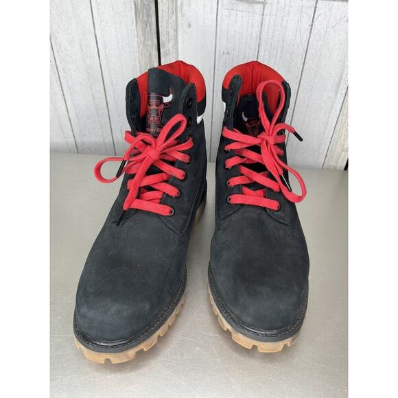 Timberland Chicago Bulls Suede Leather Premium Waterproof Men's Boots Size 12 - Picture 2 of 11